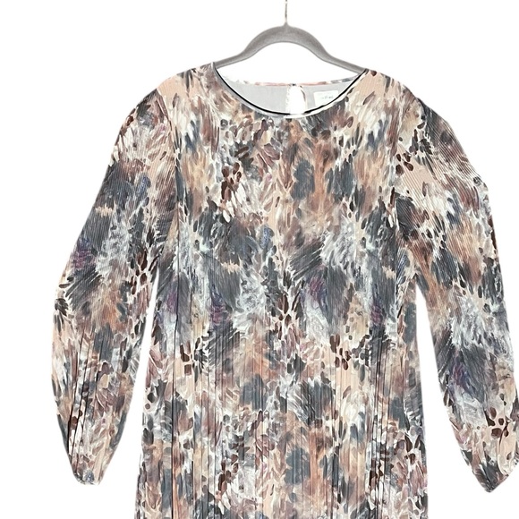 Wilfred Aritzia Daydreamer Pleated Tannin Foxfire Brown Maxi Dress Great Cond L - Picture 4 of 9